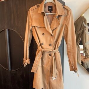 Tan Double-Breasted Trench Coat